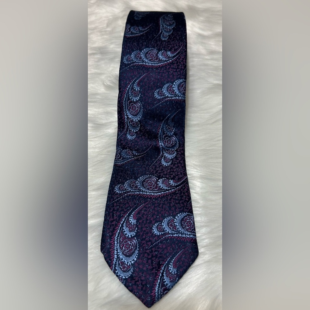 DION Collection 100% Italian Pure Silk Elegant Paisley Men's Tie